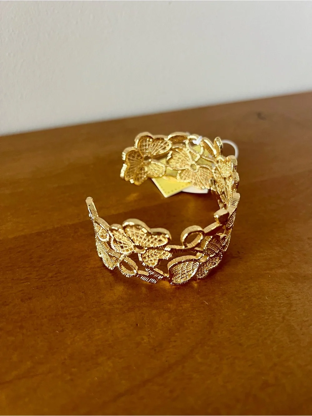 NWT | Piper K Gold Floral Filigree Statement Cuff Bracelet